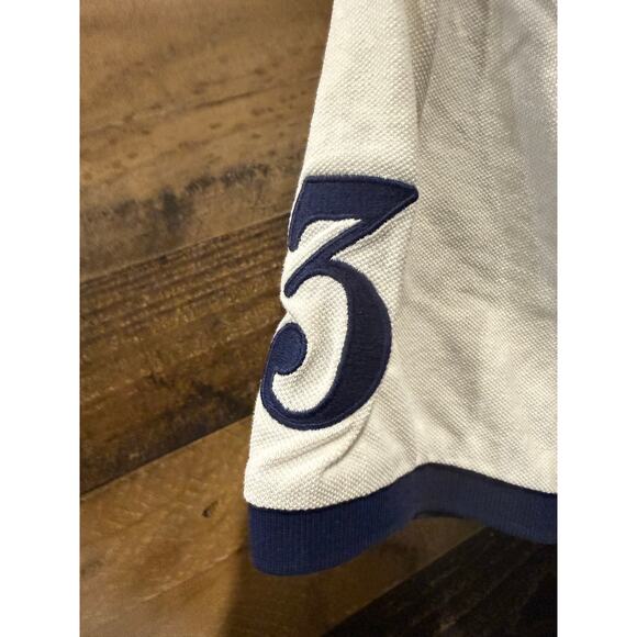 Polo Ralph Lauren Classic Fit Big Pony Polo Shirt-White & Navy Blue-XL - Picture 5 of 9